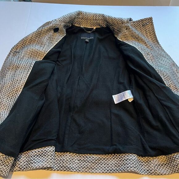 Banana Republic Women's Short Jacket Black and White Flecks Petite XS Stylish - Picture 6 of 12